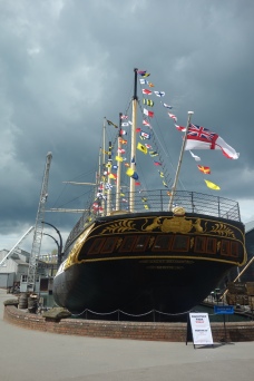 The SS Great Britain, the largest vessel in the world when launched in 1834.