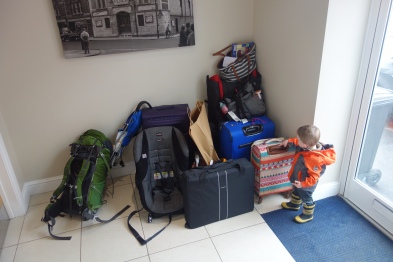 The most difficult part of travelling with 2 toddlers is the luggage...